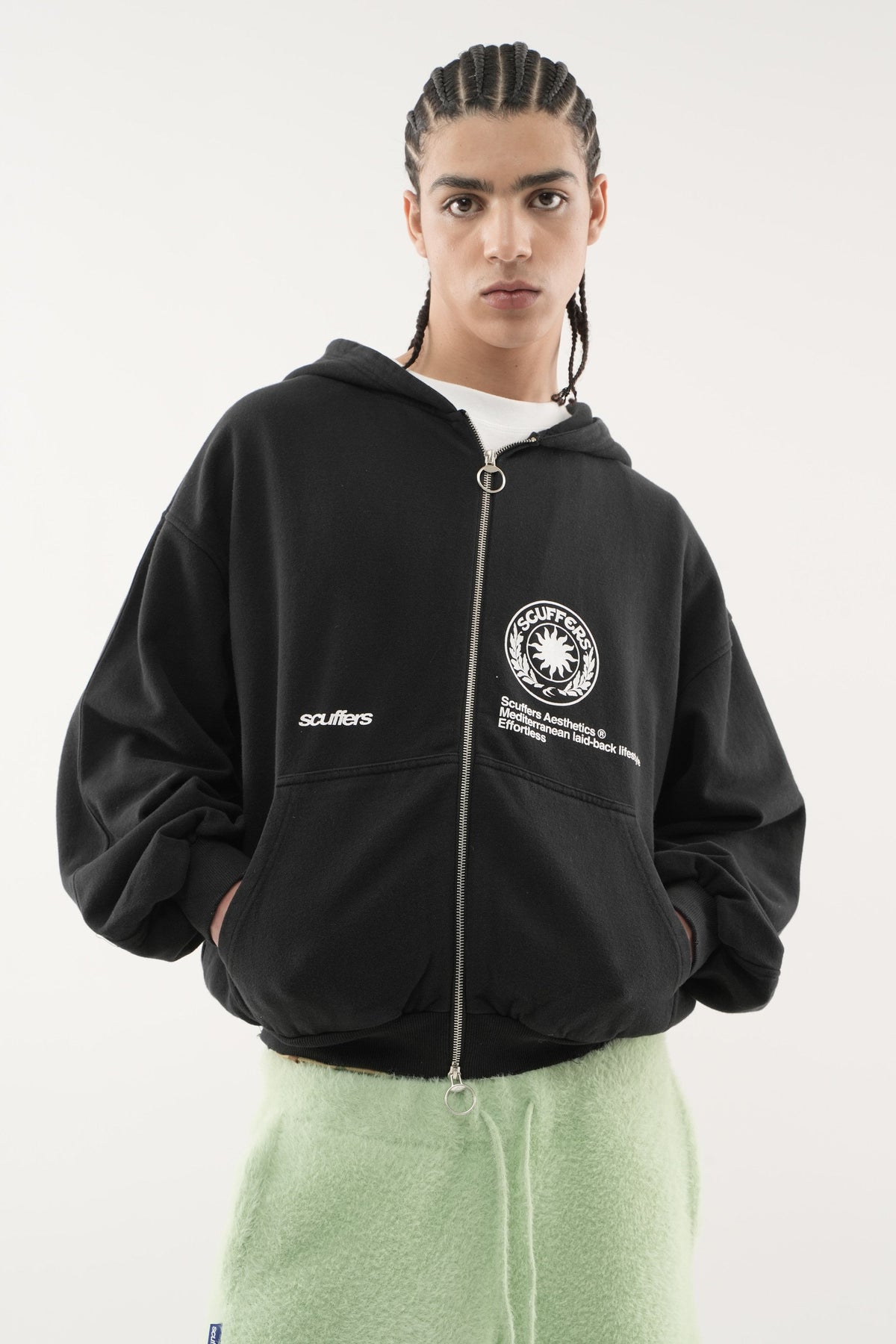 Champ Black Zipped Hoodie