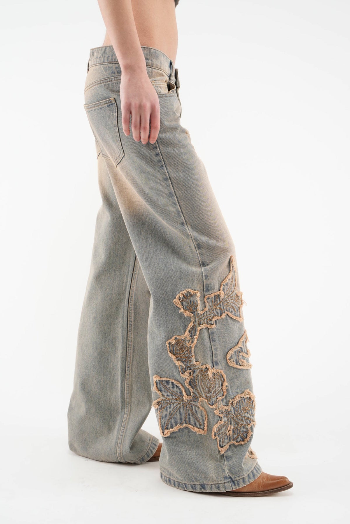 Rose Washed Blue Pants