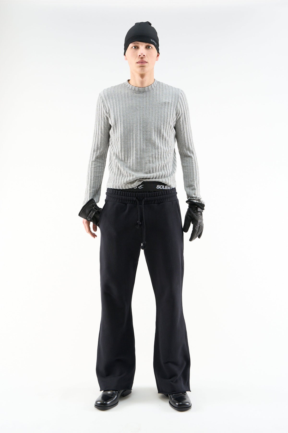 Flared Black Sweatpants