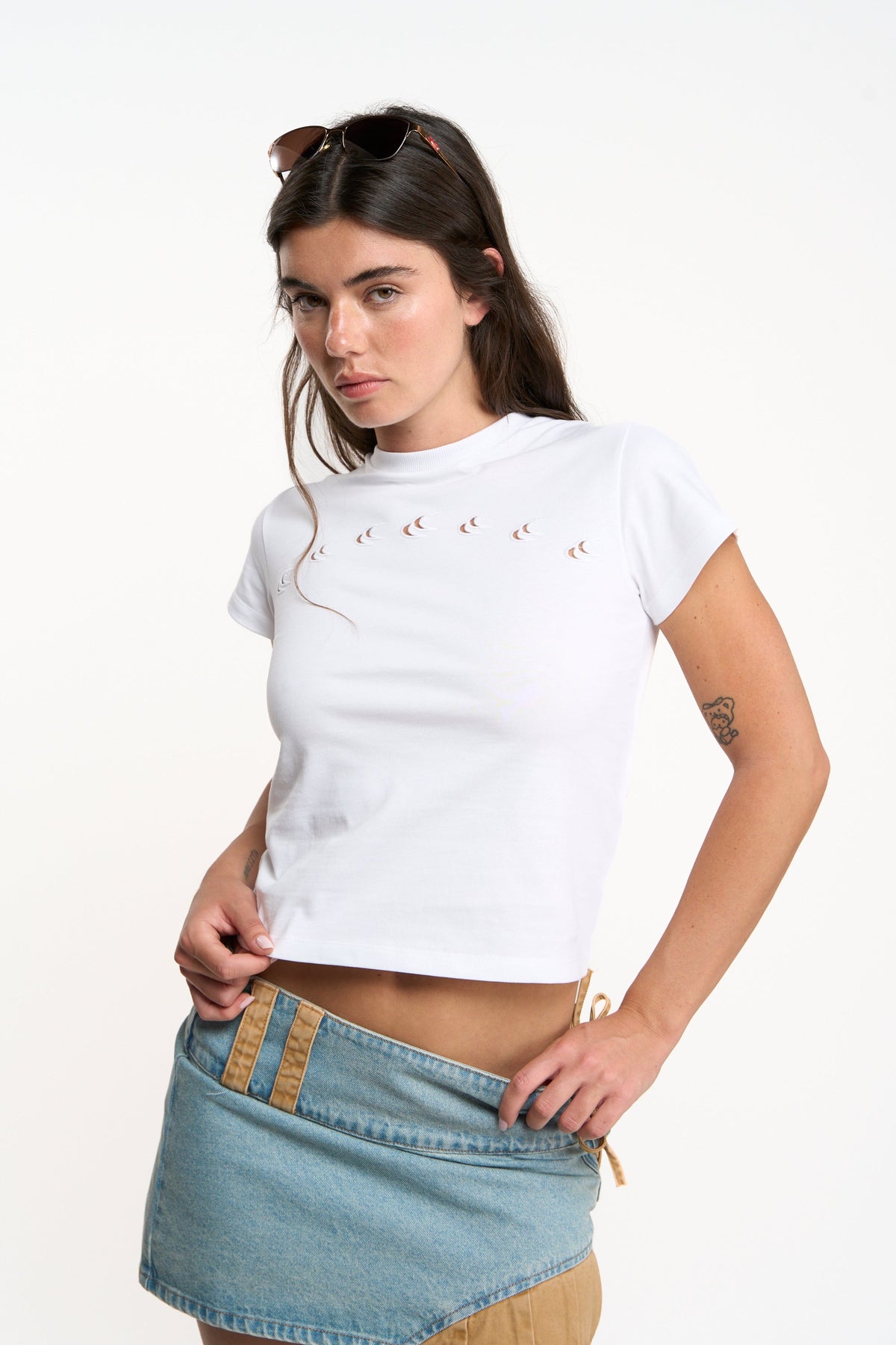 Hole White T-Shirt