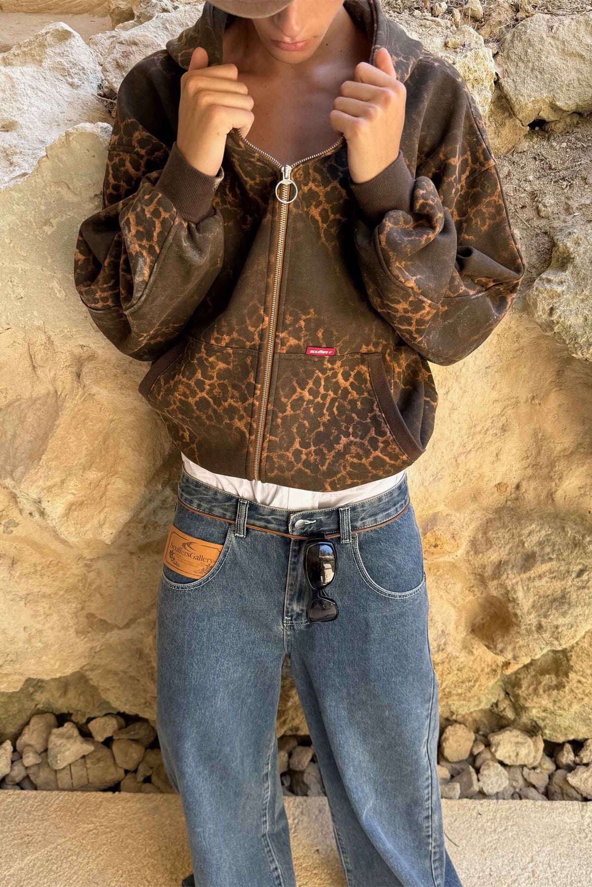Scff Leopard Zipper