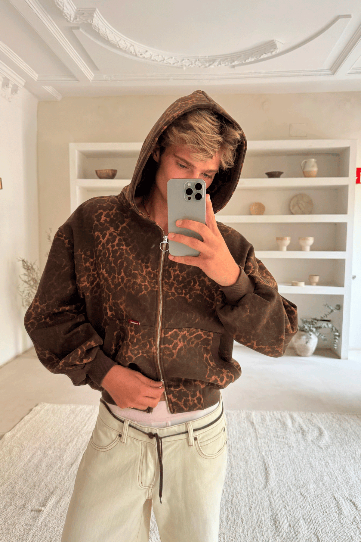 Scff Leopard Zipper