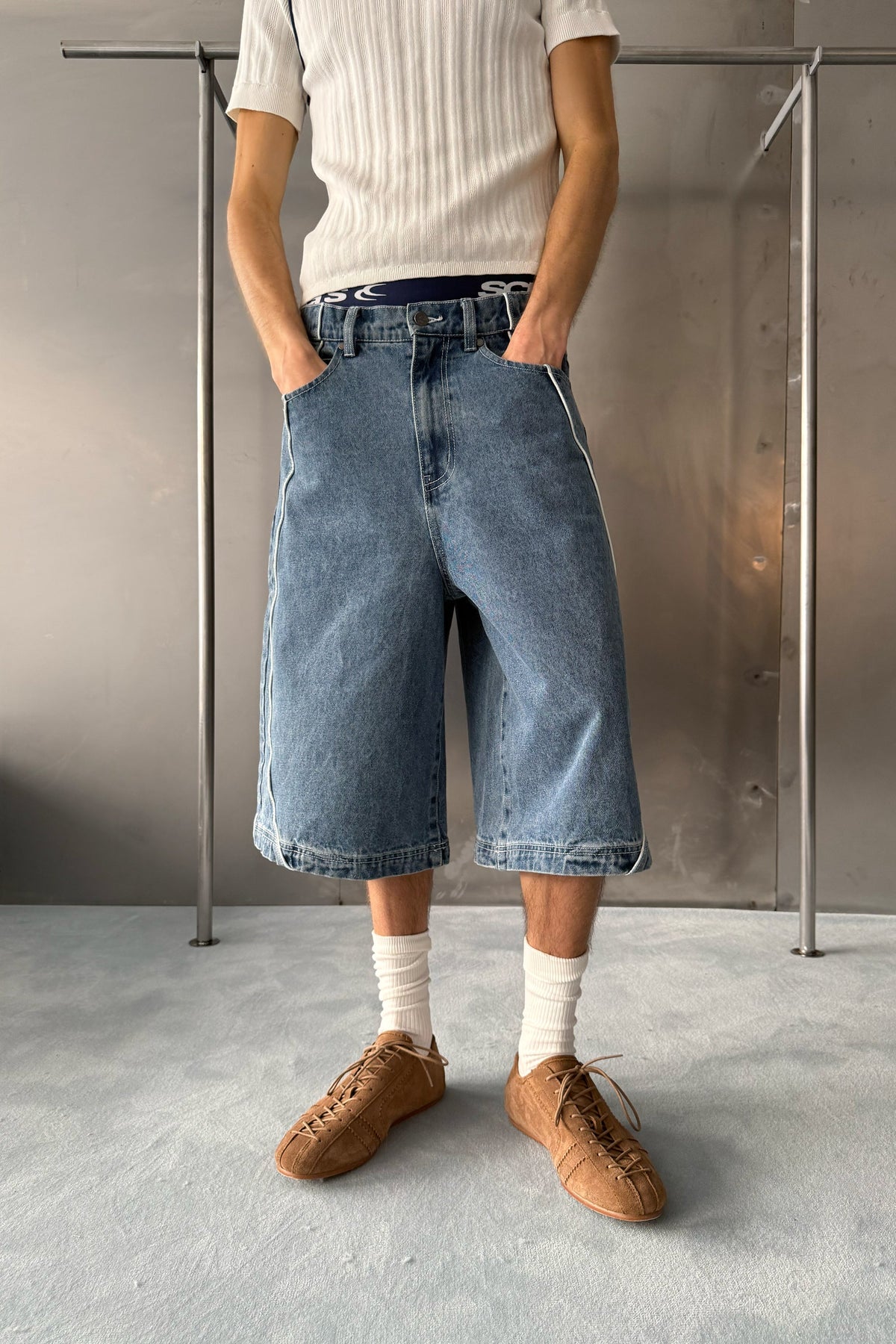 Mowa Blue Jorts