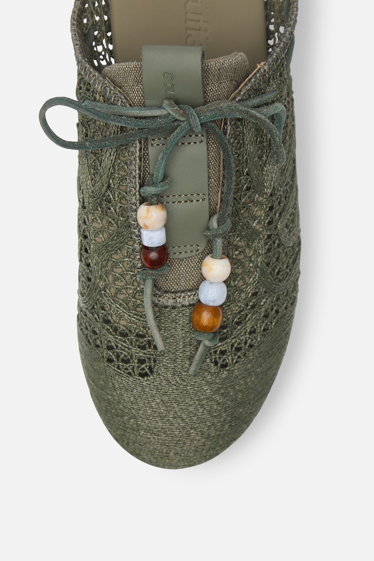 Wicker Green Mule